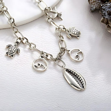 Charm Bracelet of the Sea 18K White Gold Plated